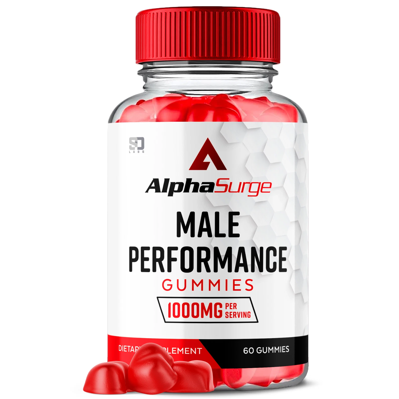 Alpha Surge Male Gummies - Enhances Energy, Vitality & Stamina - 60 Gummies