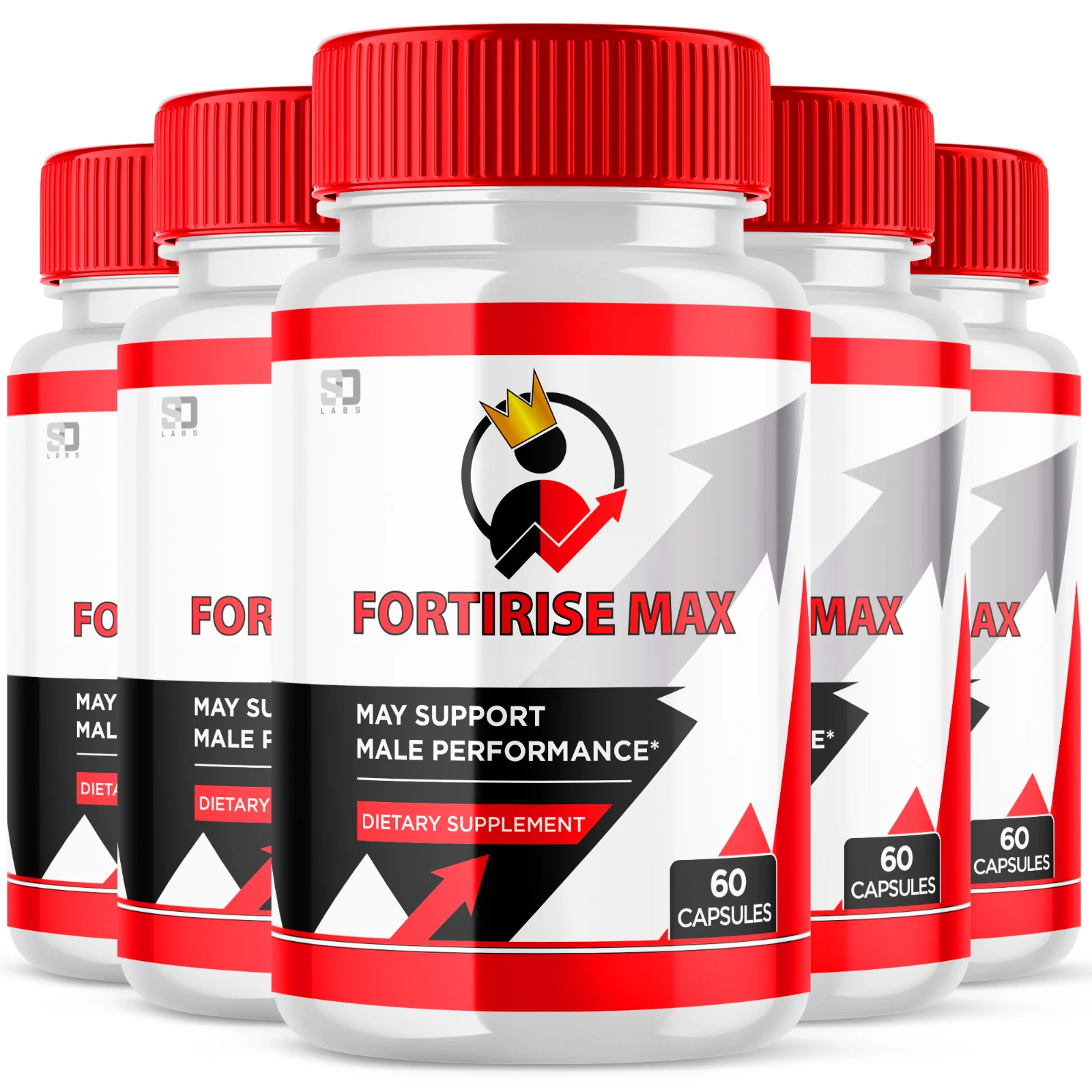 (5 Pack) Fortirise Max Pills, Maximize Energy, Vitality & Stamina 300 Capsules