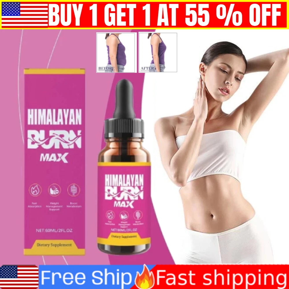 Himalayan Burn Max Advanced Liquid Drop Supplement 60ML / 2 FL.OZ NEW