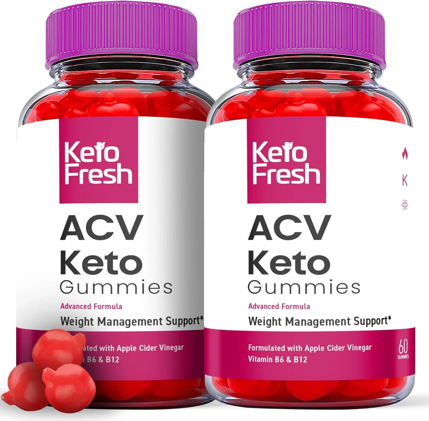 Gomitas Keto Fresh - Gominolas Keto Fresh ACV para bajar de peso OFICIAL - Paquete de 2