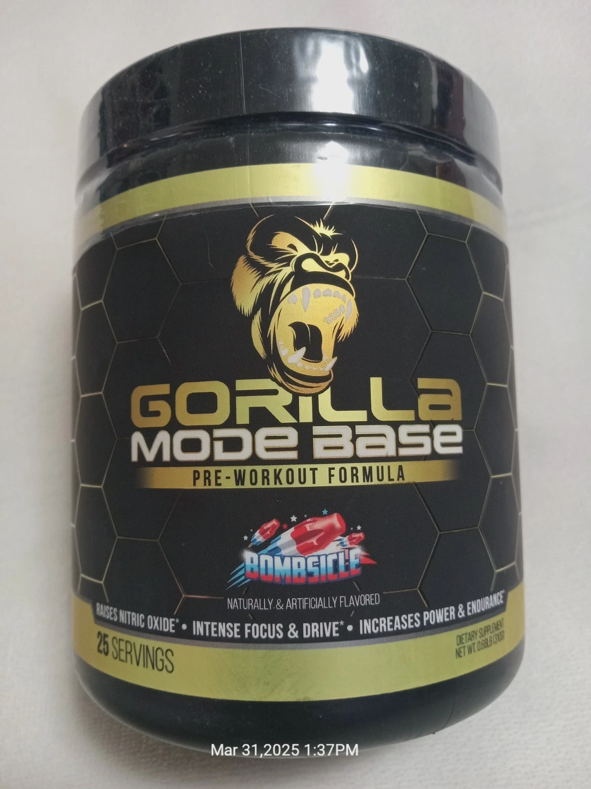 Gorilla Mode Base Pre Workout - Bombsicle 25 Servings BODYBILILDING TRAINING