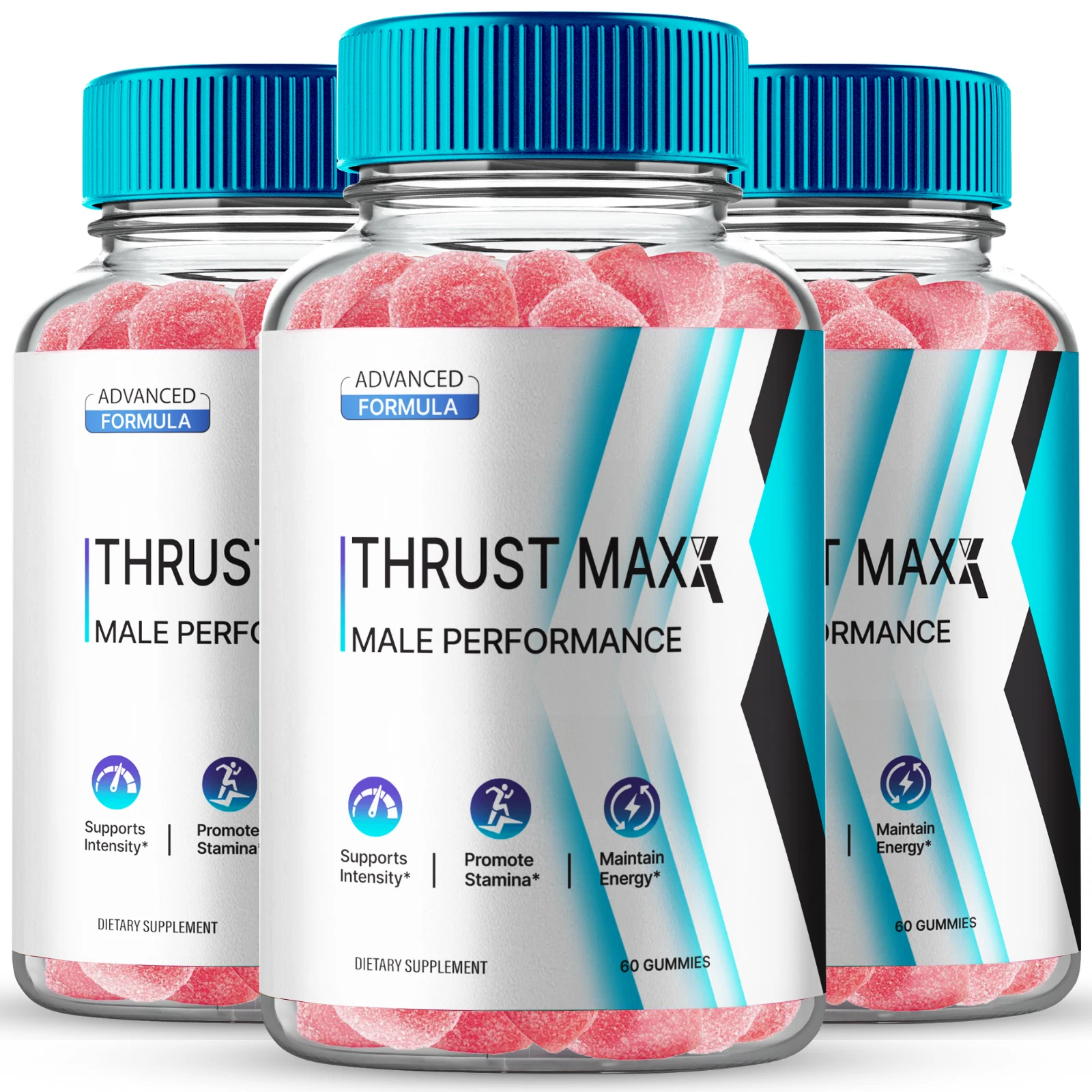 (3 Pack) Thrust Maxx Male Performance Booster Gummies, Advanced Formula Gummy