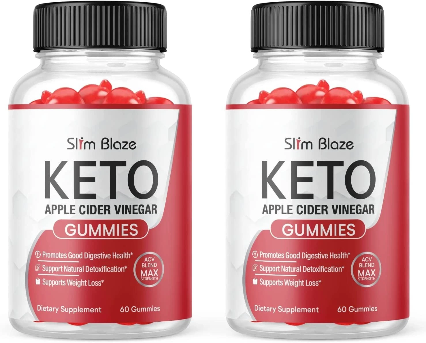 2 Pack - Slim Blaze Keto ACV Gummies - Vegan, Weight Loss Supplement-120 Gummies