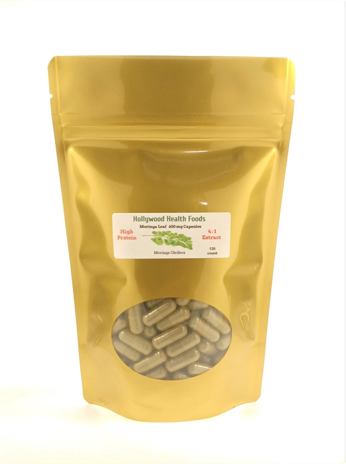 Moringa Leaf Powder 600 mg Capsules Weight Management Aid High in Protein