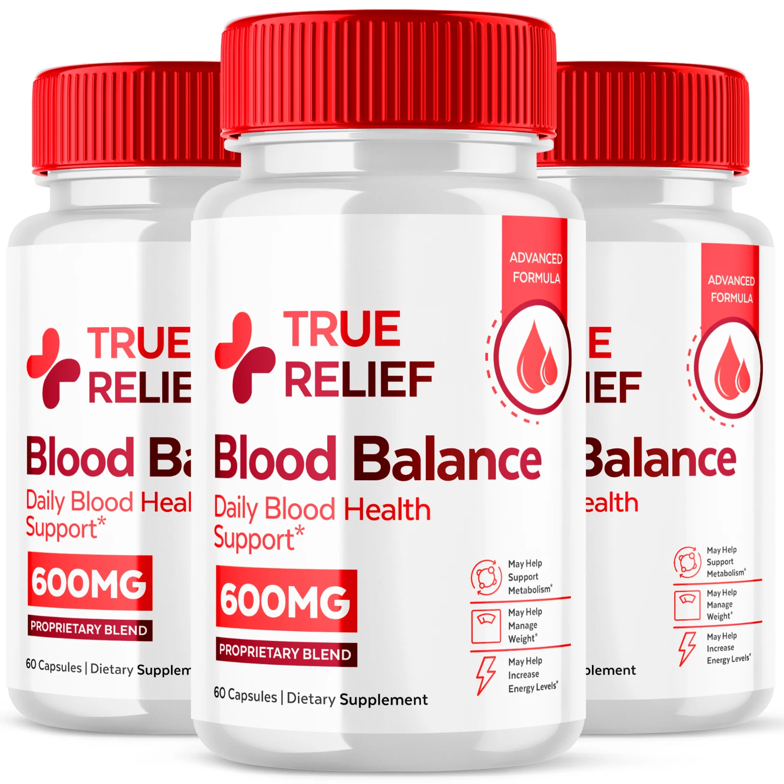 True Relief Pills Advanced Formula Daily Health Balance Supplement 180 Capsules