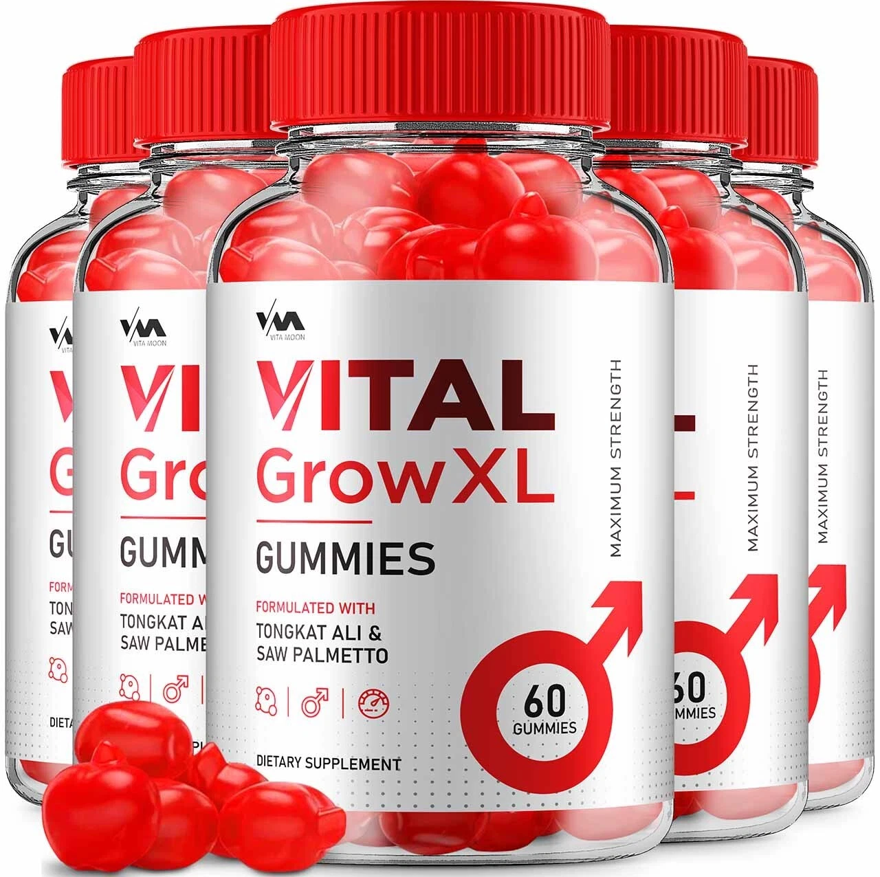 (1 Pack) Vital Grow XL Gummies for Men – VitalGrowXL Maximum Performance, 300...