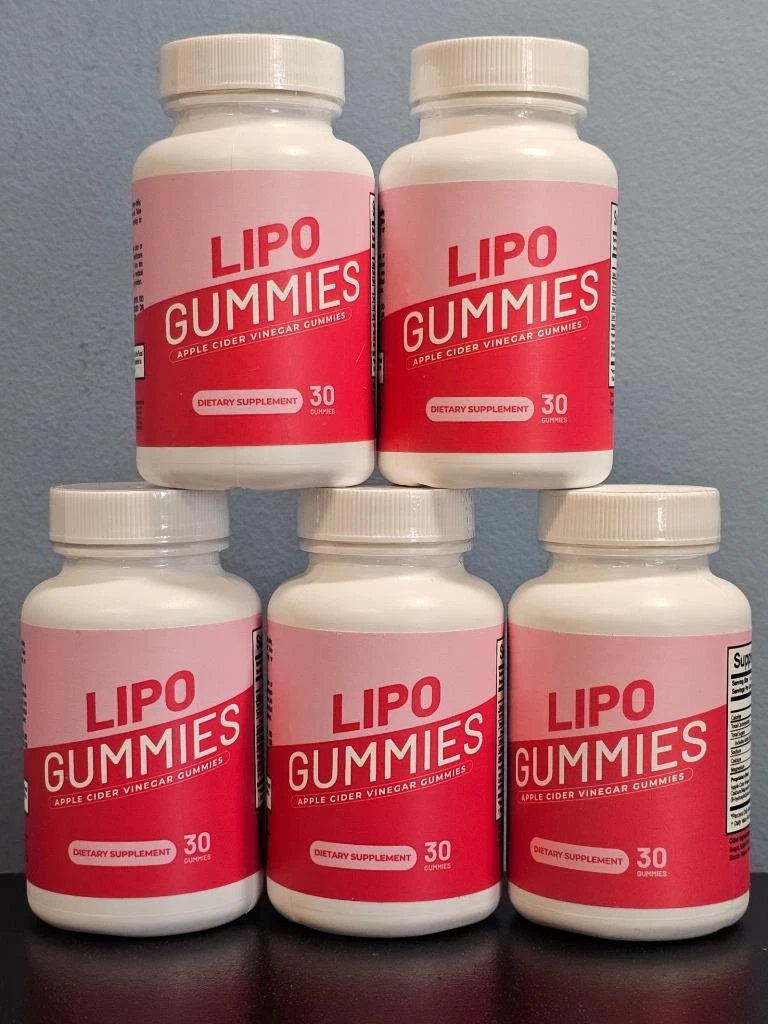 Lot of 5 Lipo Gummies Apple Cider Vinegar Gummies 30 Gummies Each NEW Exp 3/2026