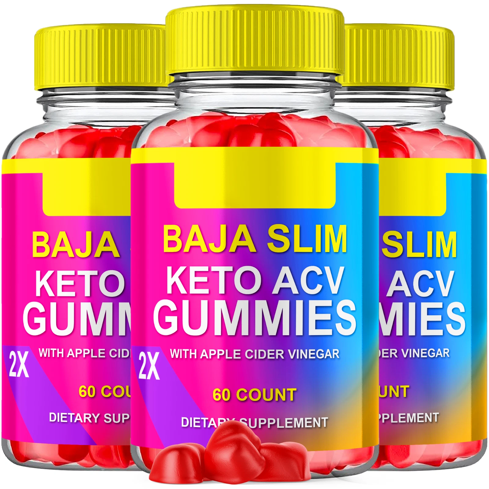 Baja Slim Keto ACV Gummies BajaSlim Maximum Strength Vitamin Formula 180 Gummies