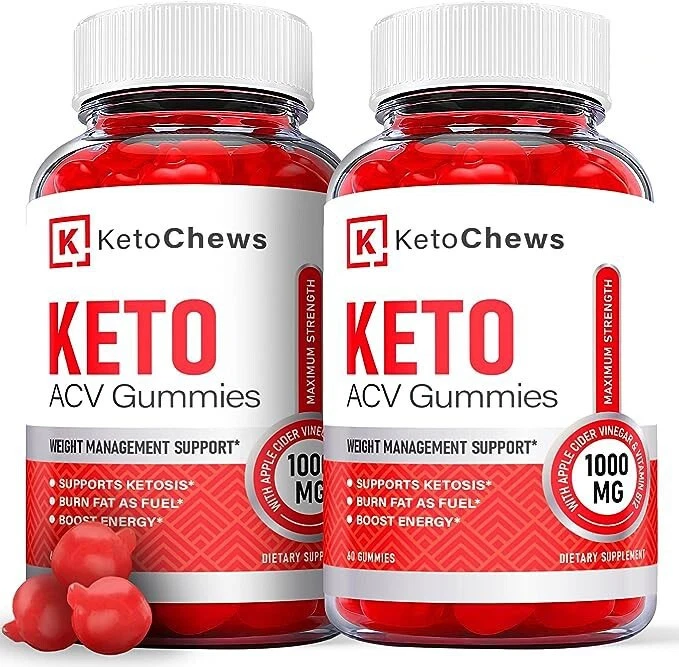 (2 Pack) Keto Chews ACV Gummies Weight Loss - 120 Gummies