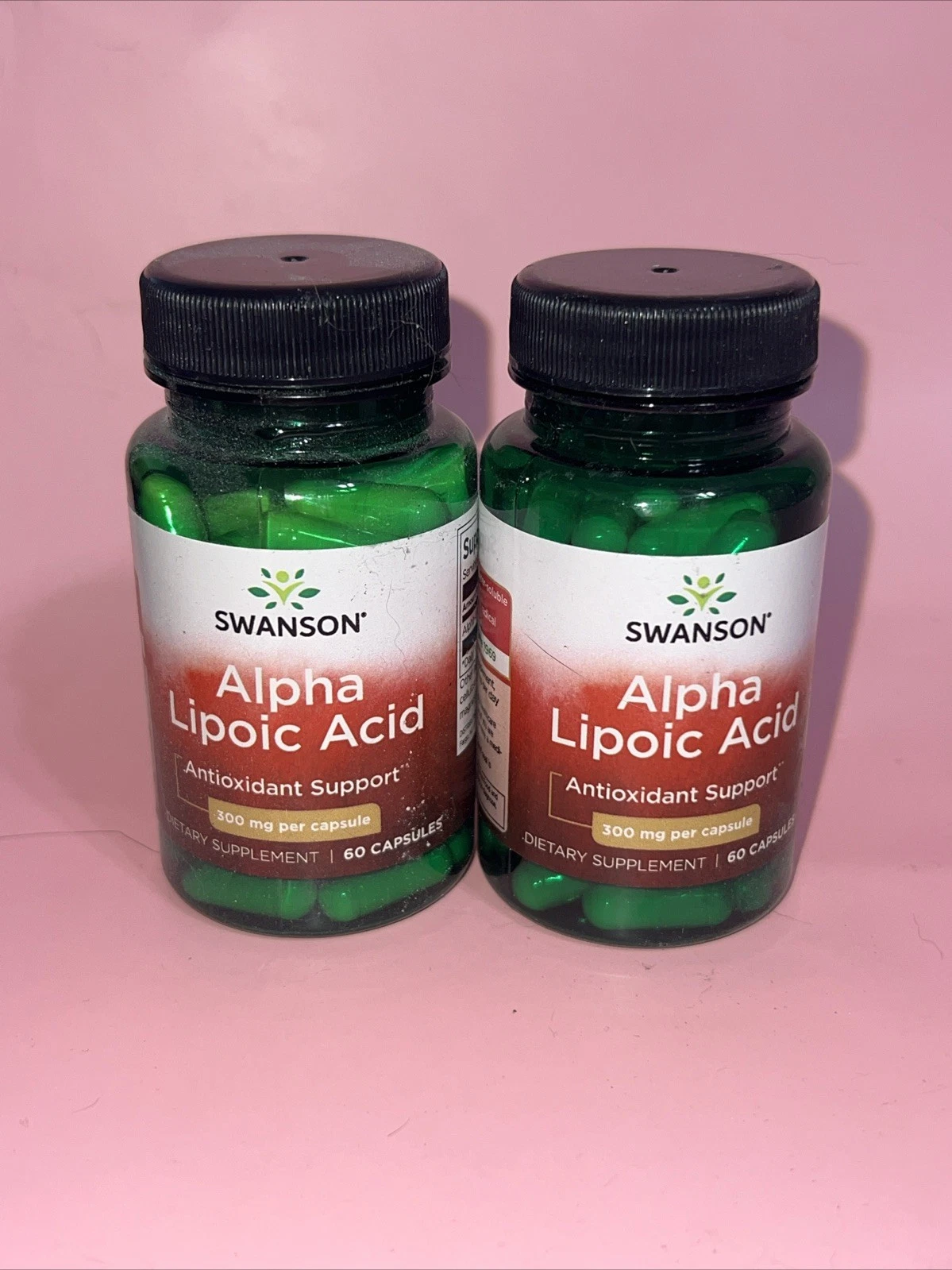 2 Pack Swanson Alpha Lipoic Acid Capsules, 300 mg, 60 Count Exp 08/26!!