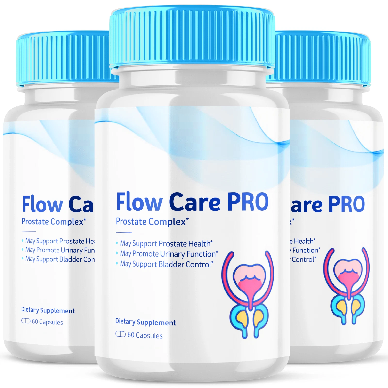 Flow Care Pro Advanced Prostate Complex Supplement Bladder Support 180 Capsules