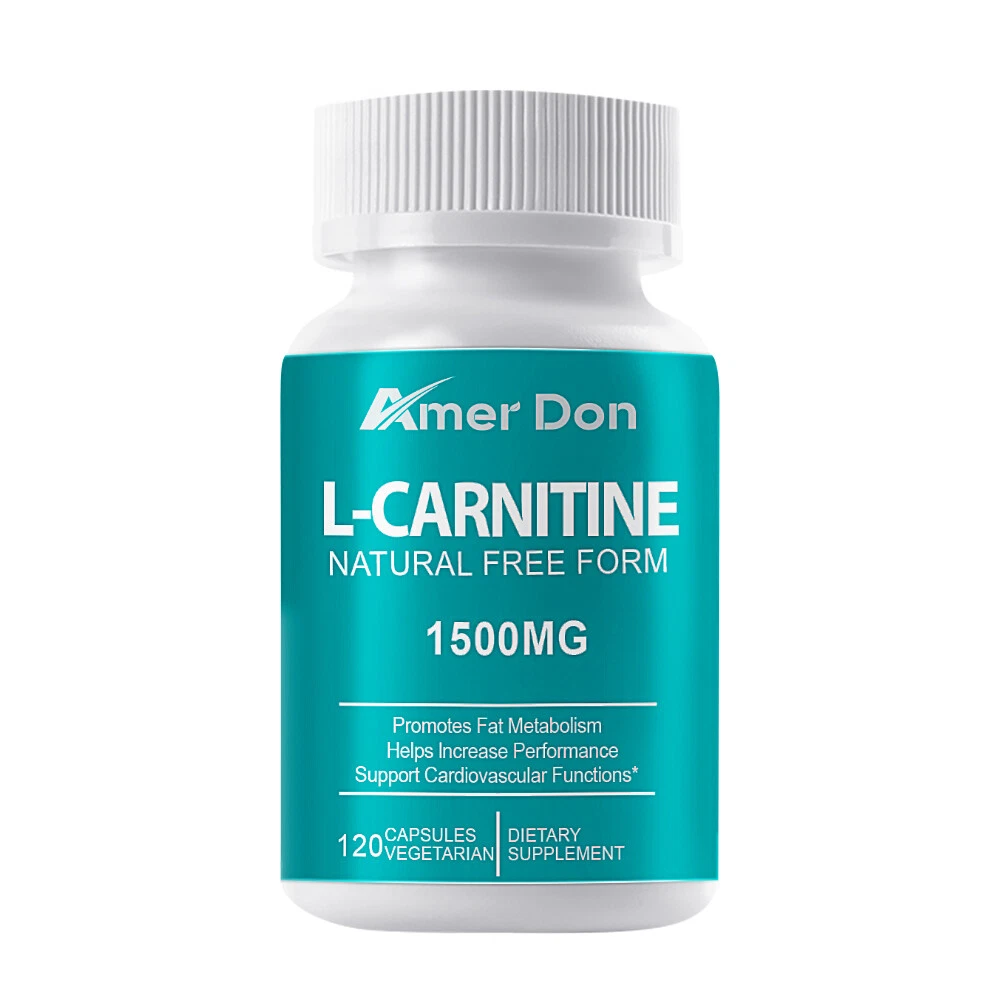 L-CARNITINE 120 Veggie Capsules 1500 mg Fat Burner Energy / Metabolism Support