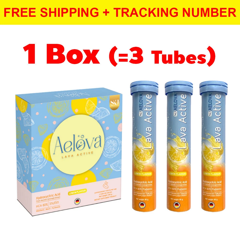 1 Box Aelova Lava Active Weight Control Dietary Supplement Effervescent Tablet