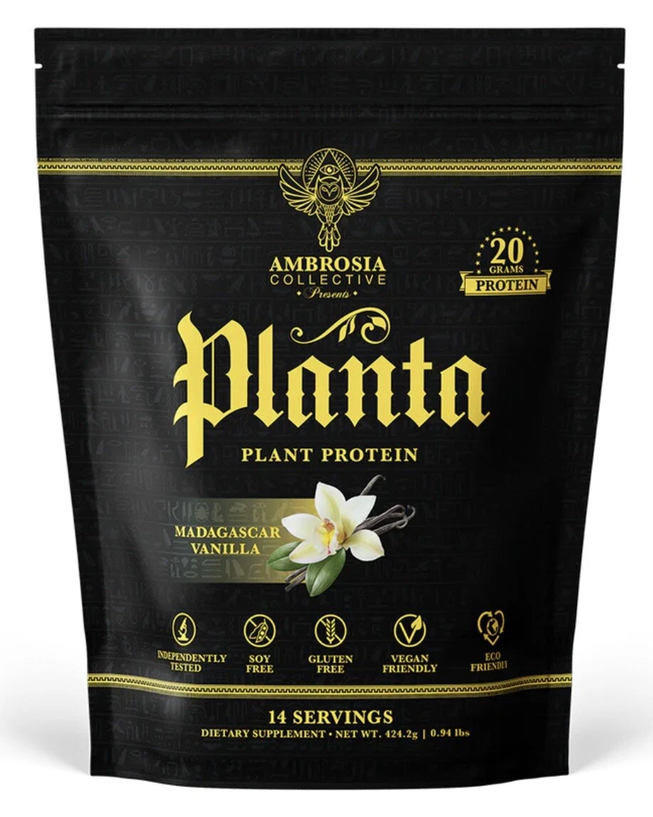 Ambrosia Collective Madagascar Vanilla Plant Protein Powder-Best By 04/2026