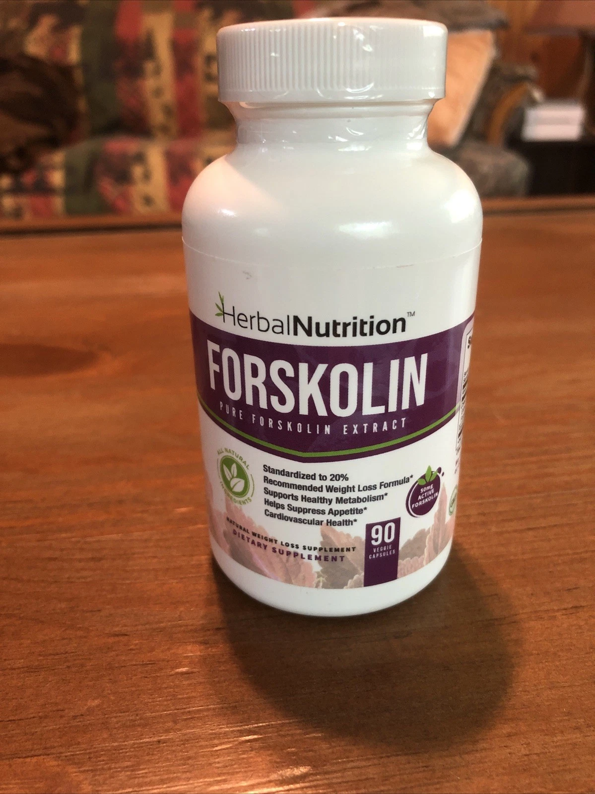 Herbal Nutrition Forskolin Weight Loss Supplement 90 Caps Made In USA Non GMO