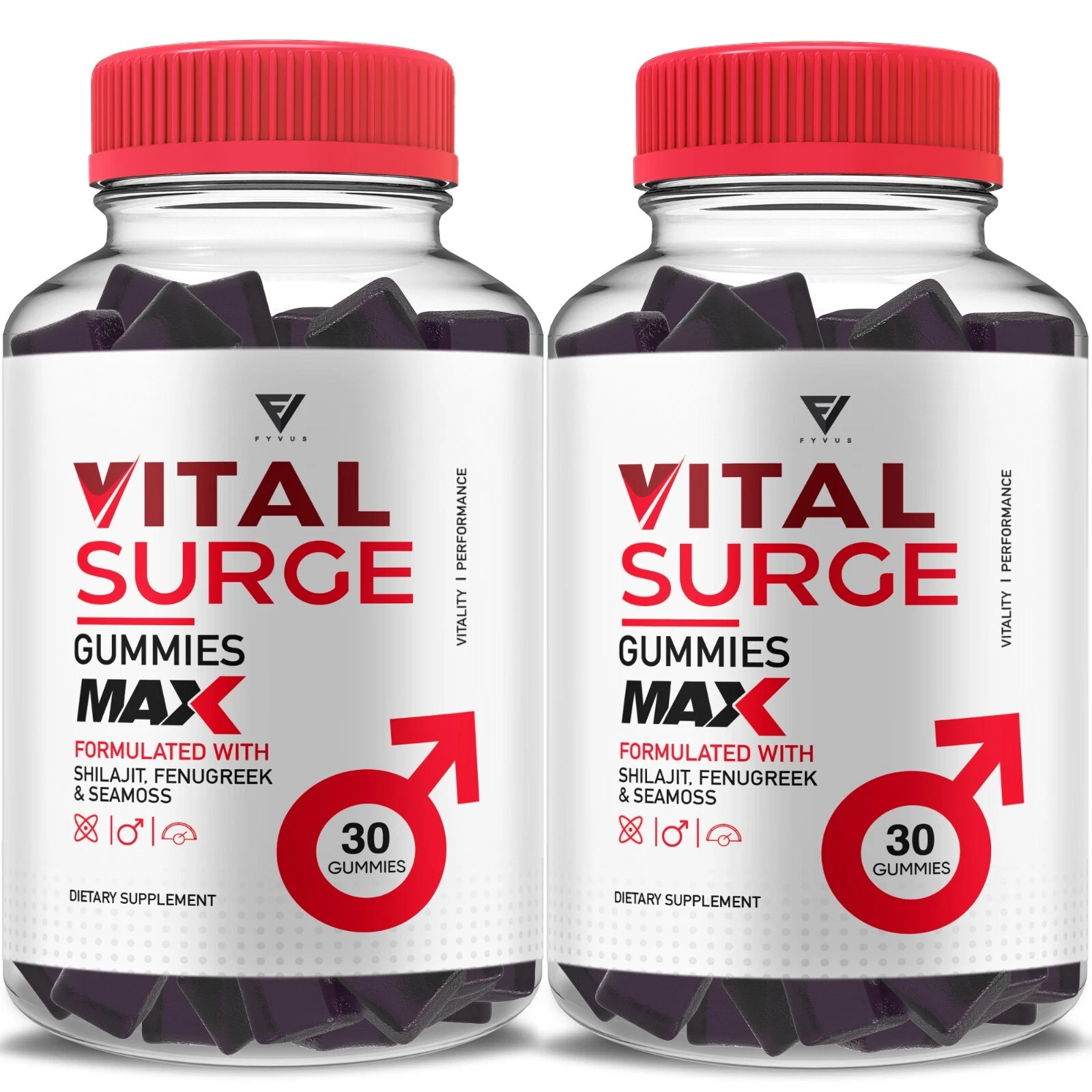 (2 Pack) Vital Surge Max Gummies VitalSurge Max Supplement (2 Month Supply)