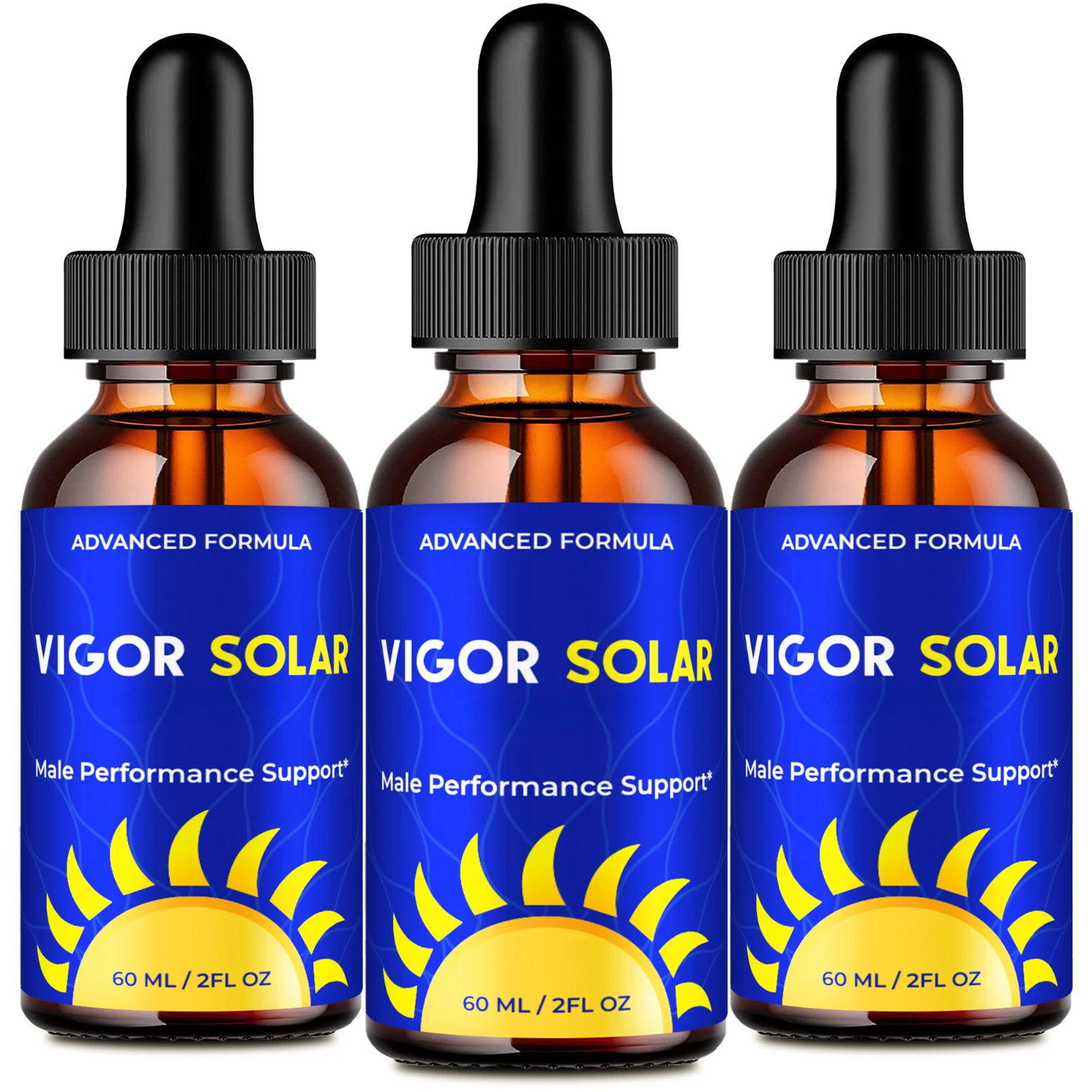 (3 Pack) Vigor Solar Drops for Men, Advanced VigorSolar Male Health Support