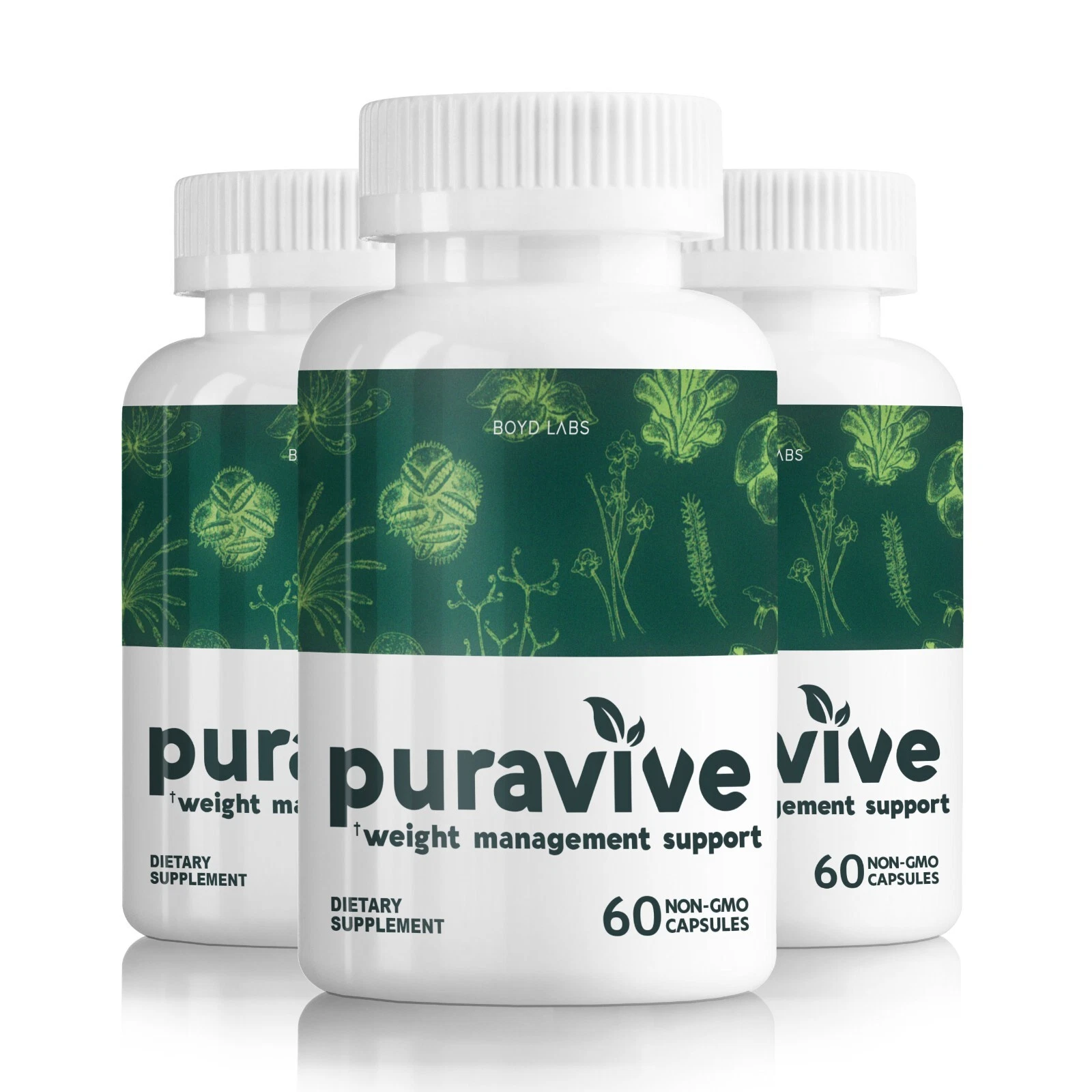 (3 Pack) Puravive Weight Loss Supplement - Official Formula - 180 Caps - Sealed