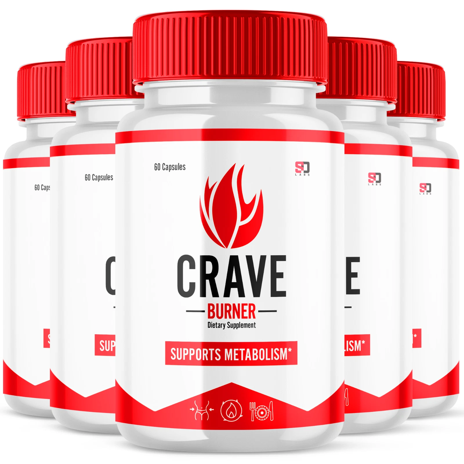 Crave Burner Advanced Weight Management Formula Supports Metabolism (5 Pack)
