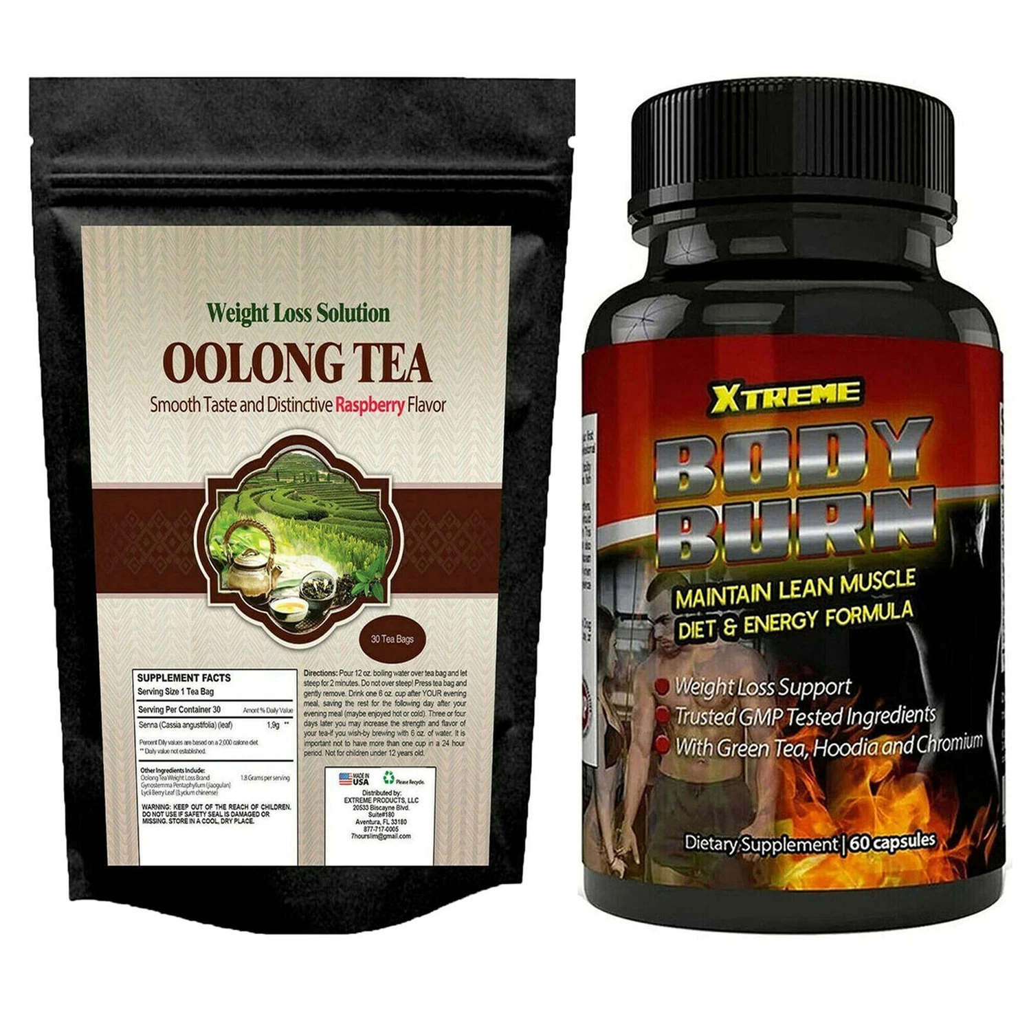 Oolong Tea Detox Weight Loss Pills Xtreme Body Lean Muscle Fat Burner Supplement