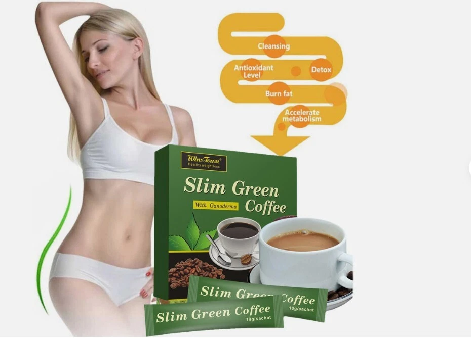 SLIMMING GREEN COFFEE With Ganoderma HEALTHY WEIGHT LOSS.USA Seller