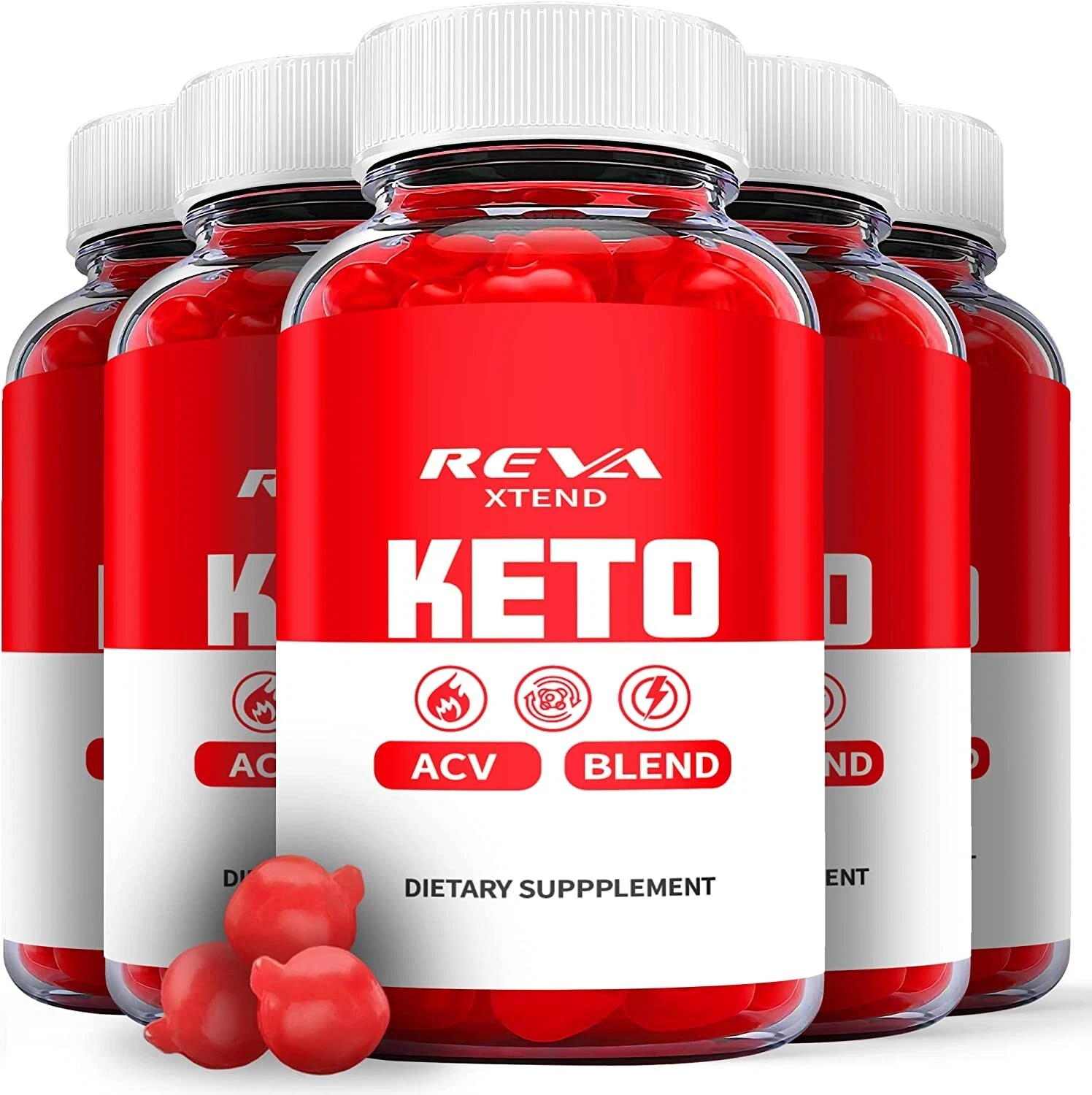 (5 Pack) Reva Xtend Keto Gummies - Reva Xtend Keto ACV Gummies Weight Loss - 300