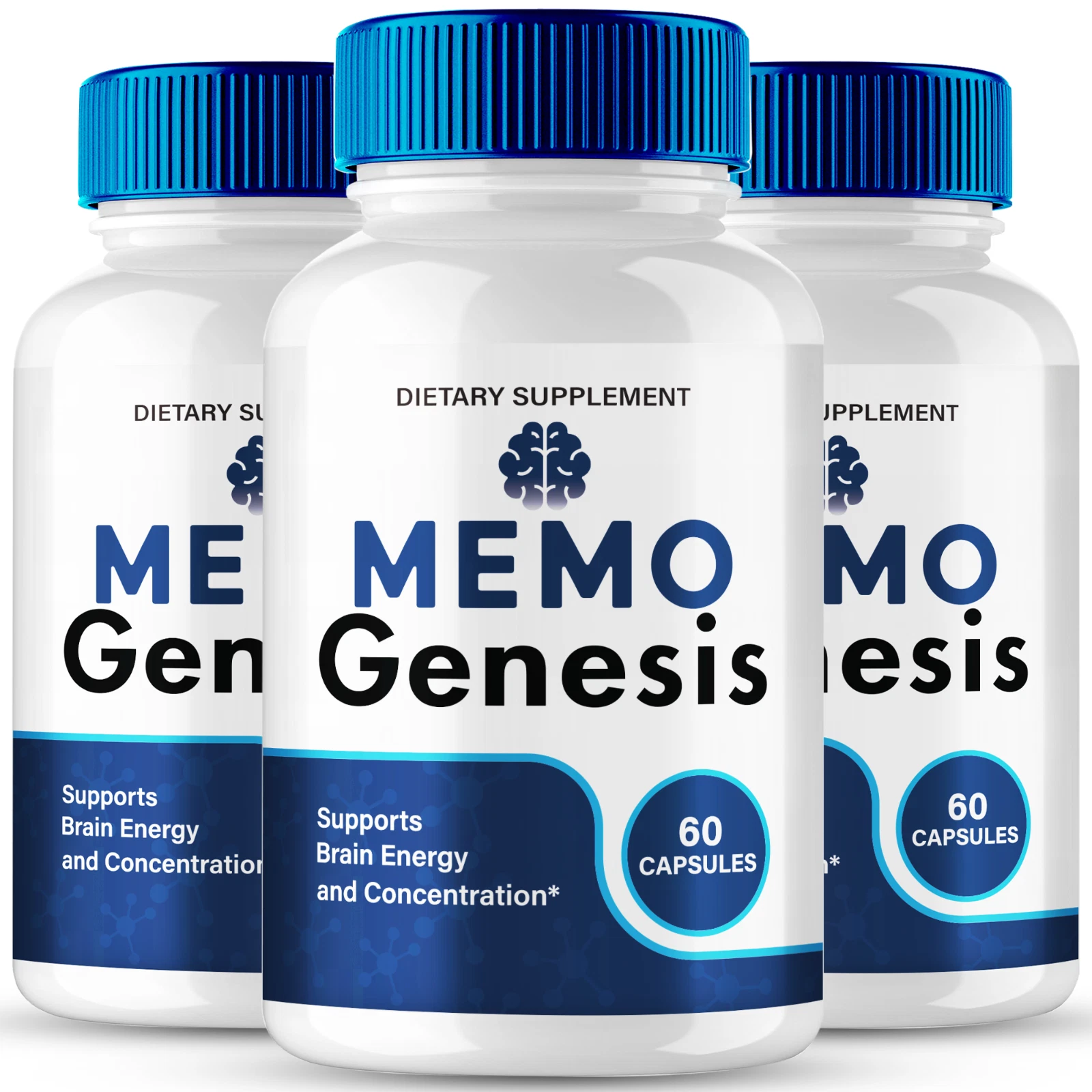 (3 Pack) MemoGenesis Capsules, Memo Genesis Brain Health Support Formula Pills