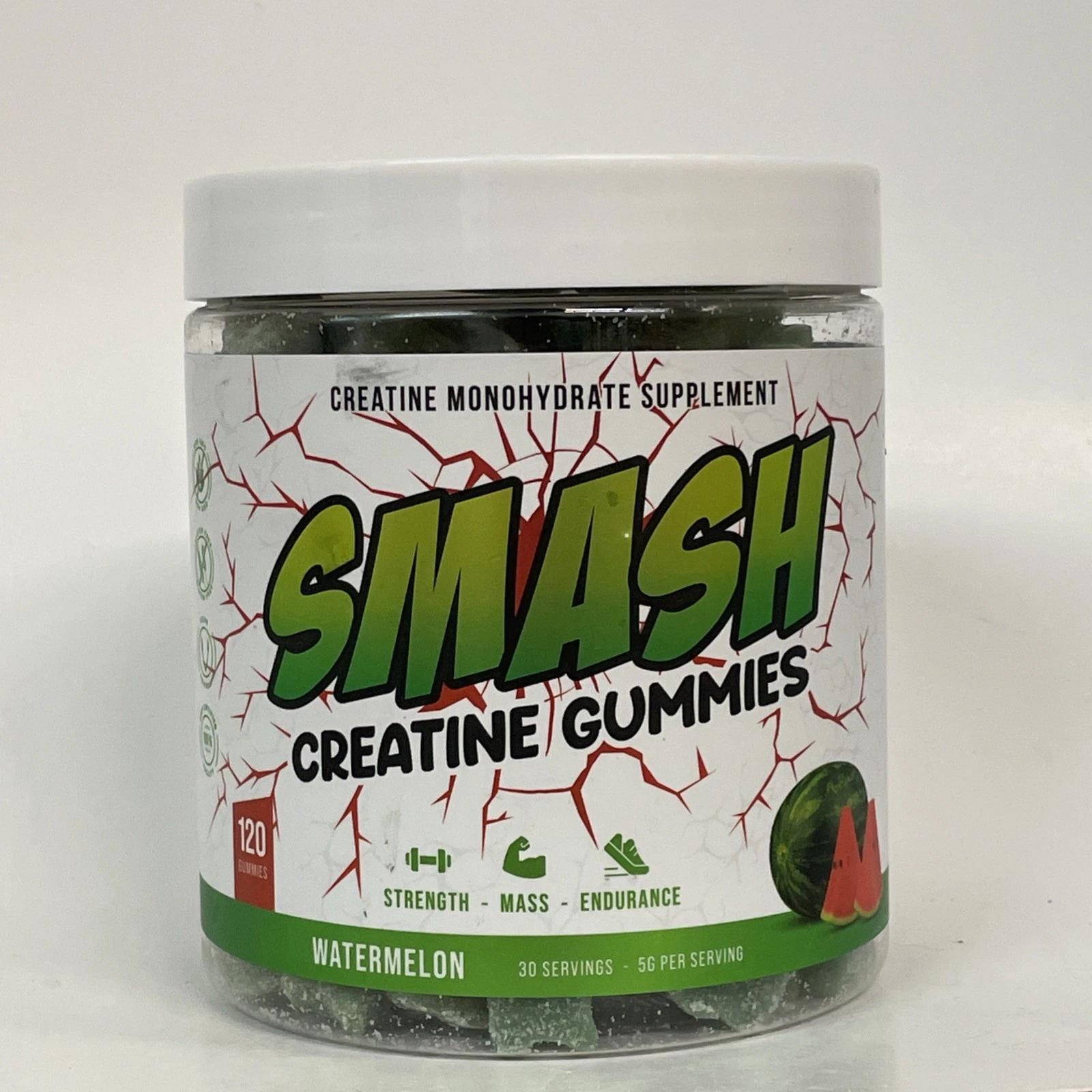 Creatine Monohydrate Gummies 5G, Creatine for Women and Men, (120Ct) Vegan, Glut