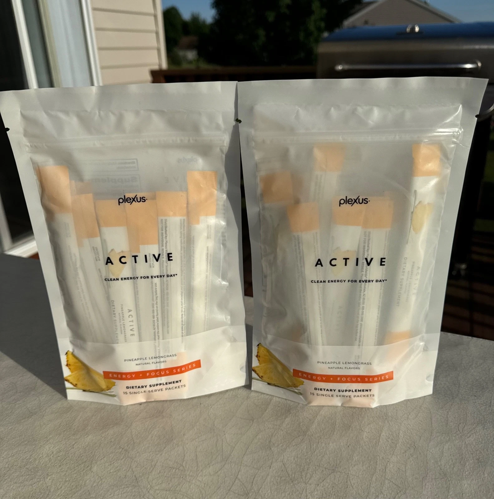 2 Plexus Active Pineapple Lemongrass Sealed Bags 30 total Packets Exp. 03/2027