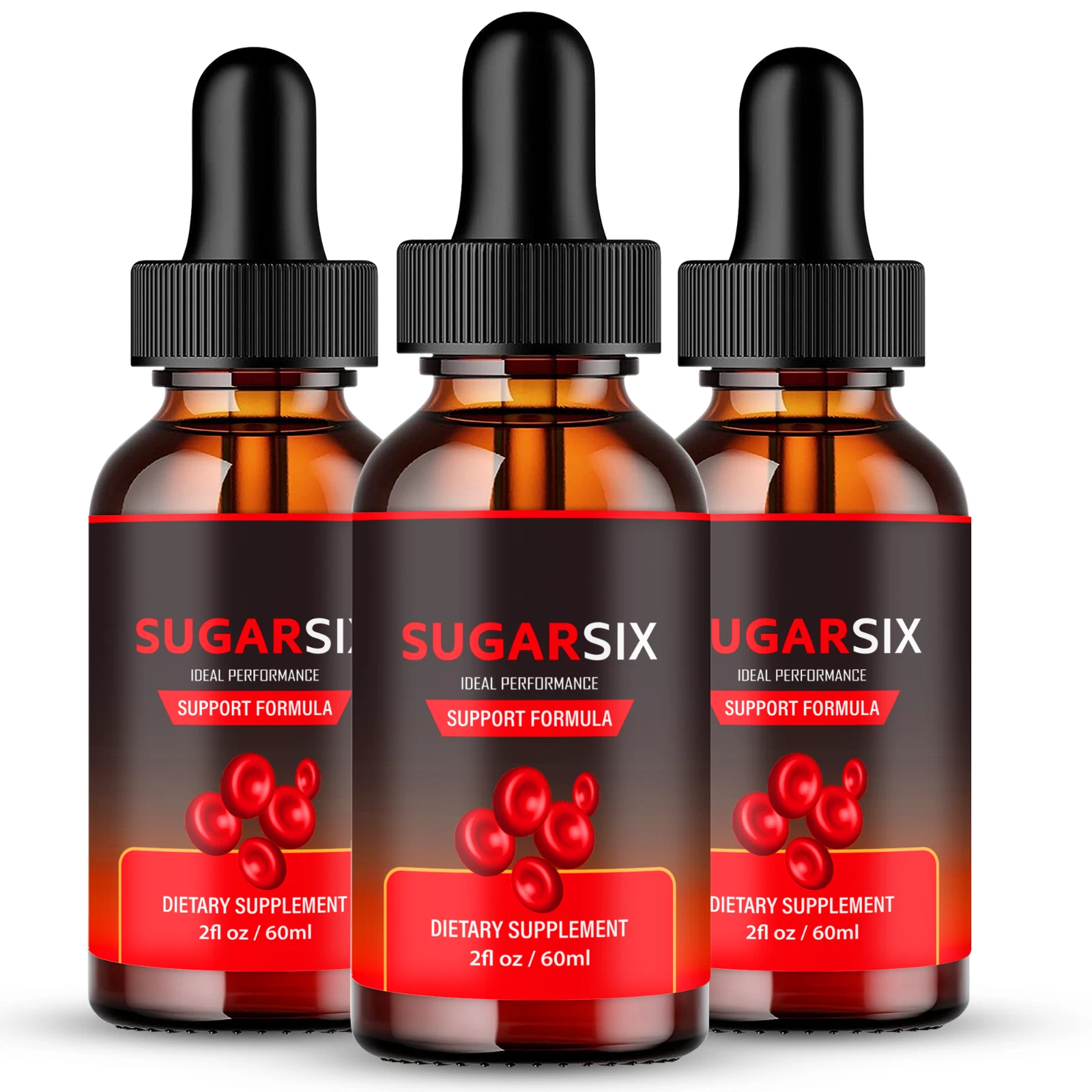 (3 Pack) Sugar Six Blood Drops, Official SugarSix for Stable and Healthy Levels