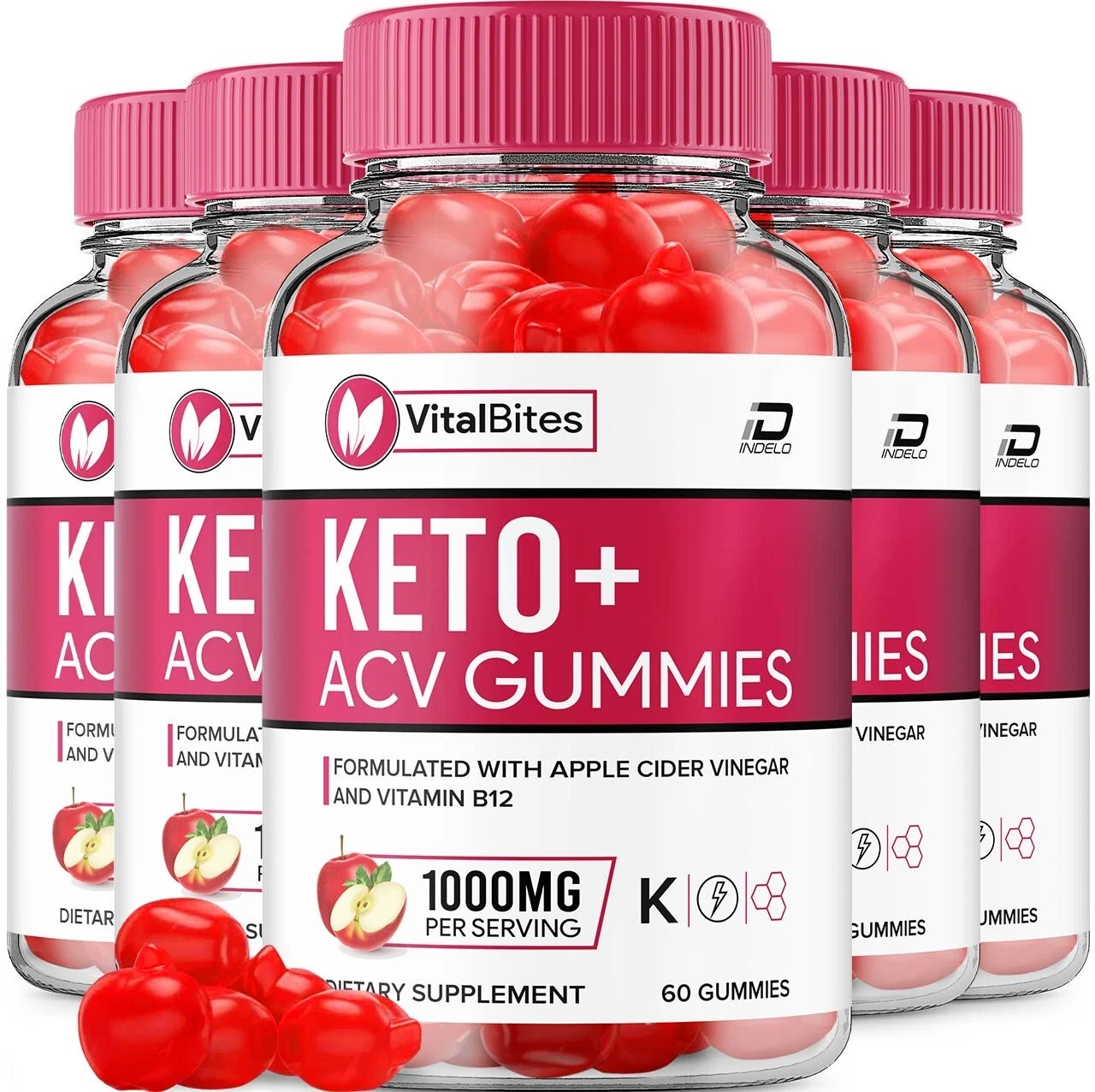 (5 Pack) Vital Bites Keto ACV Gummies Supplement - VitalBites Weight Management
