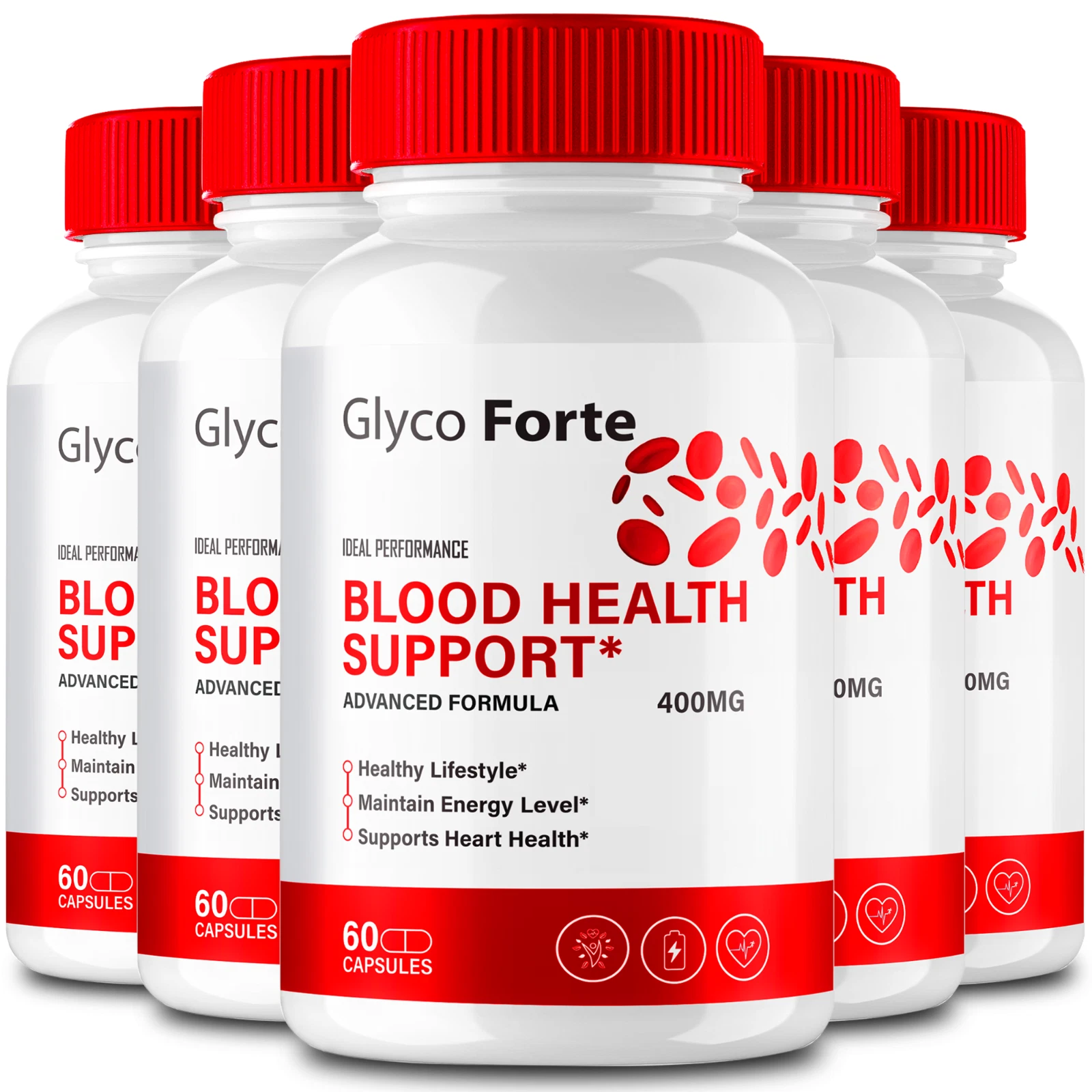 (5 Pack) Glyco Forte Blood Support Pills , GlycoForte for Blood Pressure & Sugar