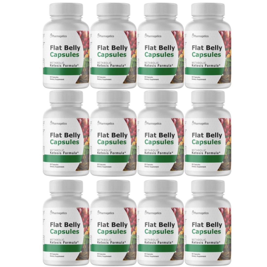 Flat Belly Capsules Metabolic Ketosis Formula - 12 Bottles 720 Capsules