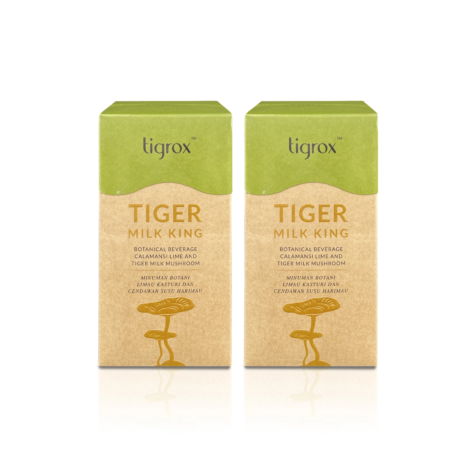 2x 20's Tigrox Tiger Milk Mushroom Beverage 625mg Support Respiratory System