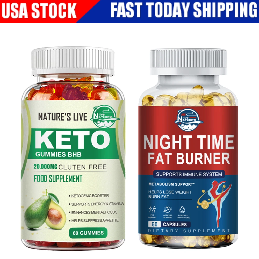 Keto BHB Gummies Keto Diet ACV Weight Loss Night Time Fat burner Supplement