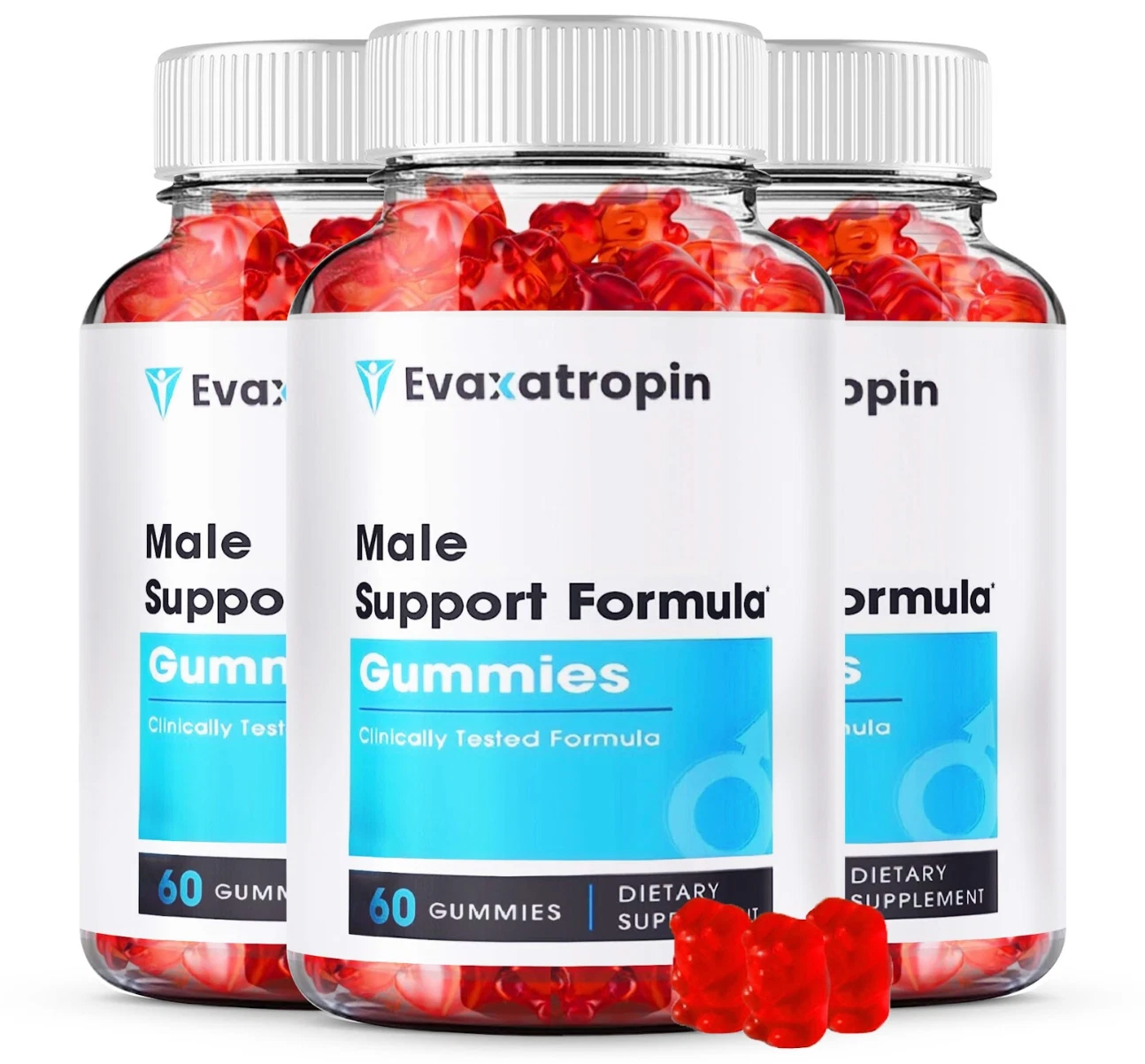 (3 Pack) Evaxatropin Male Gummies - Evaxatropin Gummy for Men - Male Enhancement