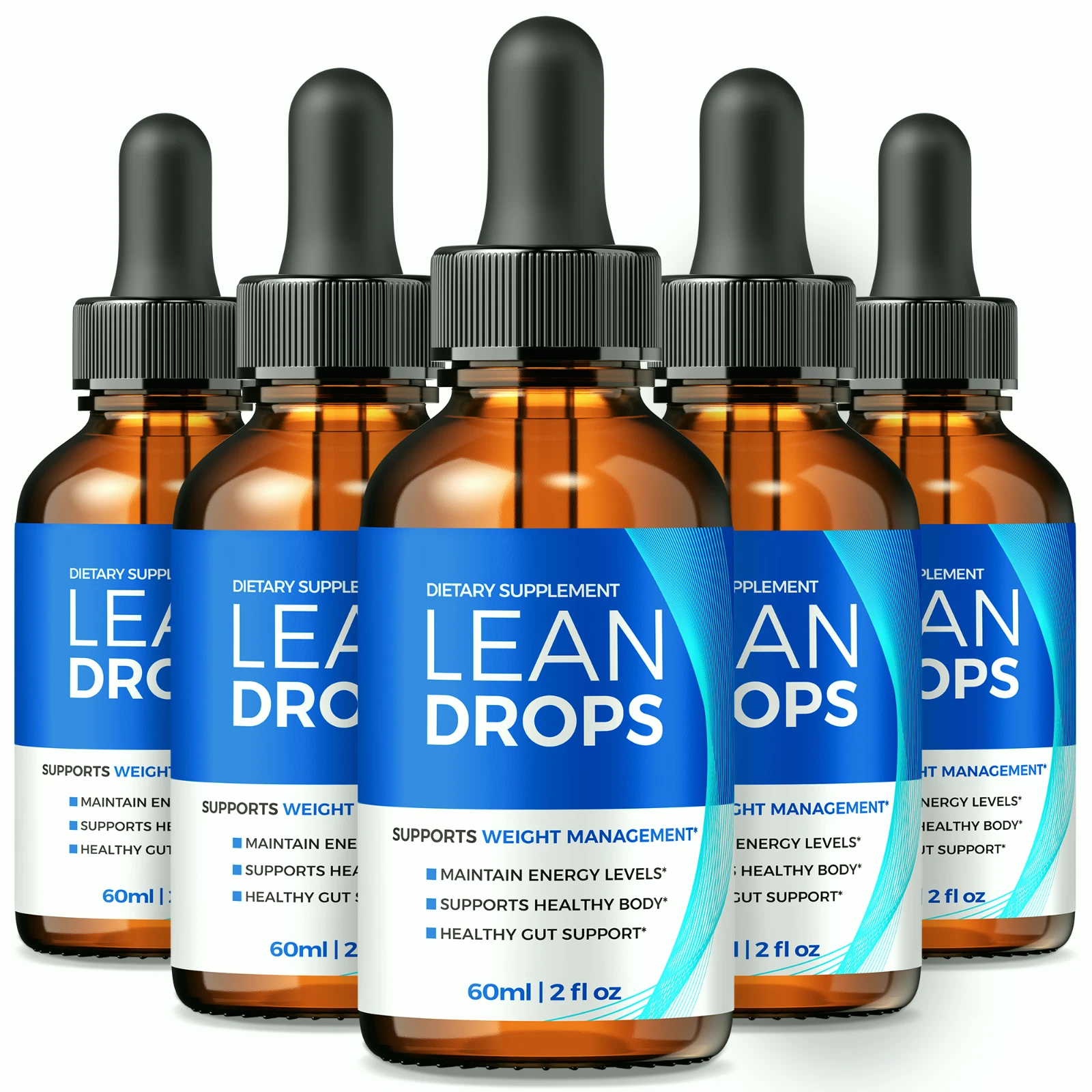 (5 Pack) Lean Drops for Weight Loss, Advanced LeanDrops Fat-Burning Formula