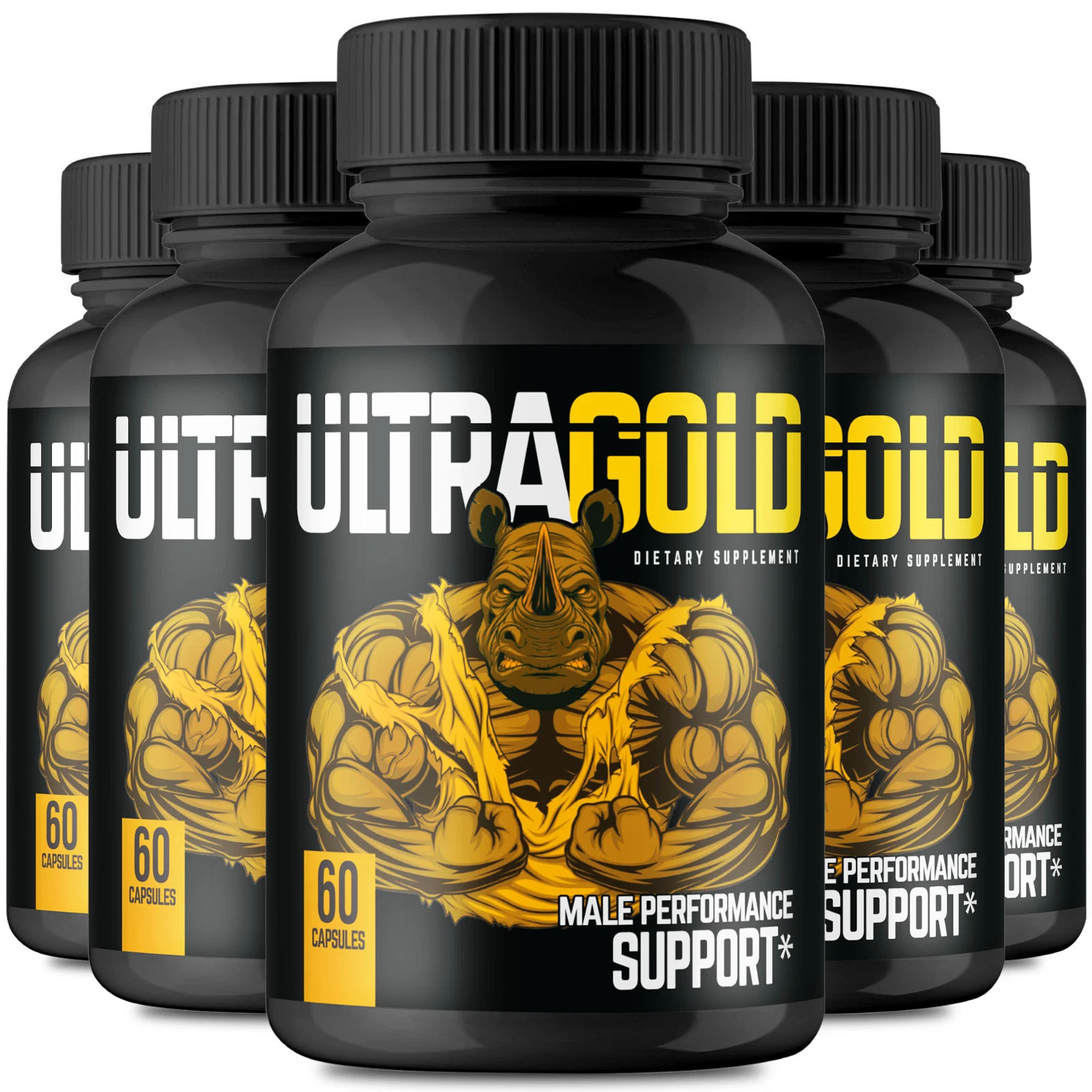 (5 Pack) Ultra Gold Men Capsules, UltraGold Male Performance Support Pills
