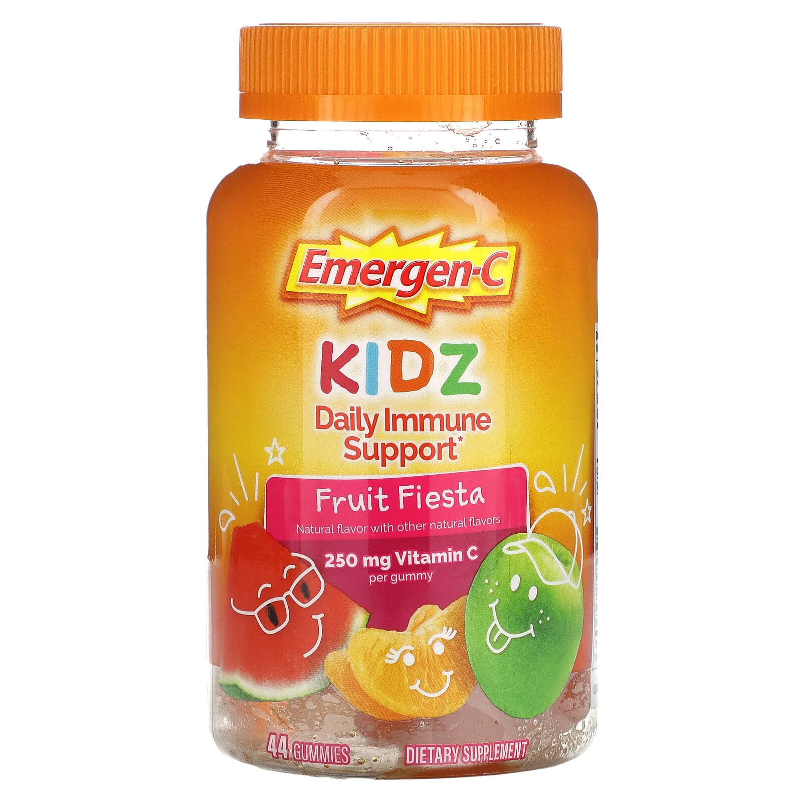 2 X Emergen-C, Kids Daily Immune Support, Fruit Fiesta, 44 Gummies